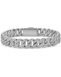 Macy's - Esquire Jewelry Diamond Cuban Link Bracelet (2 Ct. T.w. - Lyst