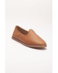 Epilogue Shoes - Dalya Leather Slip On Flats () - Lyst