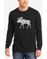 LA Pop Art - Moose Word Art Long Sleeve T-shirt - Lyst