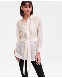 INC International Concepts - Sash-tie Tunic Shirt - Lyst