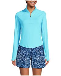 Lands' End - Long Sleeve Rash Guard Cover-up Upf 50 - Lyst