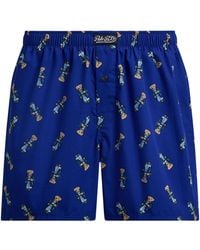 Polo Ralph Lauren - Holiday Bear Printed Woven Single-button Fly Boxers - Lyst