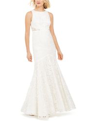 Adrianna Papell Lace Bridal Gown - White