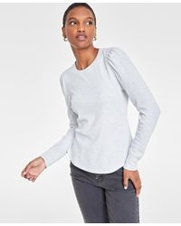 On 34th - Crewneck Waffle-knit Top - Lyst