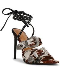 Steve Madden - Saddle Embellished Ankle Strap Sandal - Lyst