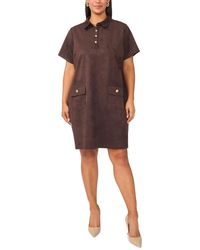 Msk - Plus Size Scuba Crepe Collared Shift Dress - Lyst