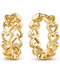 DEVATA - Open Heart Hoop Earrings - Lyst