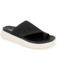 Kenneth Cole - Teffi Knit Round Toe Flat Sandals - Lyst