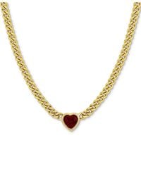 Macy's - Lab-grown Heart 18" Collar Necklace (2-7/8 Ct. T.w. - Lyst