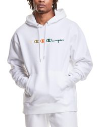 Champion - Classic Standard-fit Logo Embroidered Fleece Hoodie - Lyst
