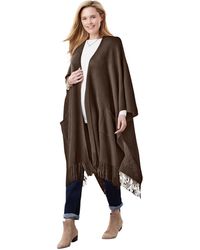 Woman Within - Within Fringed Cape - Lyst