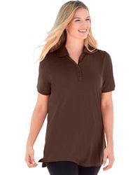 Woman Within - Plus Size Within Perfect Short-sleeve Polo Shirt - Lyst