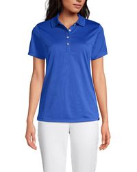Lands' End - Short Sleeve Solid Active Polo - Lyst