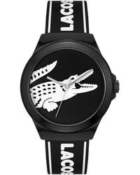 Lacoste Unisex Neocroc Black Silicone Strap Watch 43mm