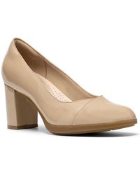Clarks - Bayla Rae Block-heel Round-toe Comfort Pumps - Lyst
