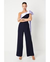 Coast - Bow One Shoulder Wide Leg Jumpsuit - Lyst