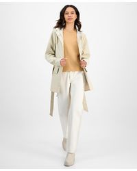 Rains - Tie-waist Snap-front Hooded Rain Coat - Lyst