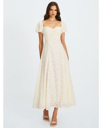 Miss Circle - Pandora Bubble Sleeve Backless Maxi Dress - Lyst