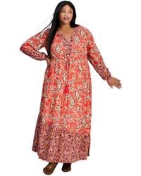 Avenue - Floral Falls Tiered Maxi Dress - Lyst