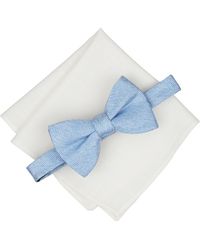 BarIII - Melange Chevron Solid Bow Tie And Pocket Square - Lyst
