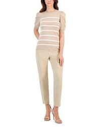 Anne Klein - Puff Sleeve Sweater Ankle Pants - Lyst