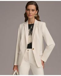 Donna Karan - One Button Blazer - Lyst