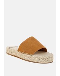 Rag & Co - Huntra Real Soft Leather Espadrille Flatforms - Lyst