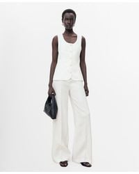 Mango - Suit-style Linen Jumpsuit - Lyst