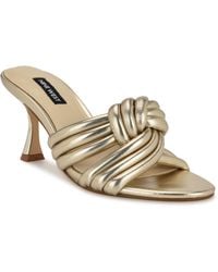 Nine West - Norene Slip On Tapered Heel Dress Sandals - Lyst