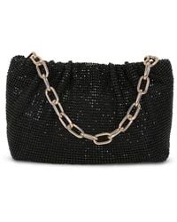 Badgley Mischka - Woman's Vivienne Pleated Crystal Mesh Pouch - Lyst