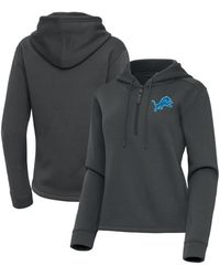 Antigua - Detroit Lions Contemporary Quarter-zip Hoodie - Lyst