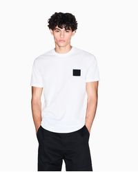 ARMANI EXCHANGE - | Grid Box Top Chest T-shirt - Lyst