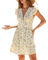 CUPSHE - In Peace Floral Mini Beach Dress - Lyst