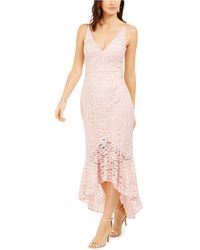 eliza j scalloped edge lace gown