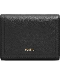 Fossil - Logan Leather Trifold Wallet - Lyst