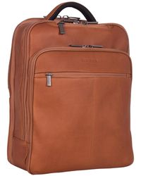Kenneth Cole - Full-grain Colombian Leather 16" Laptop Tablet Travel Backpack - Lyst