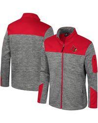 Colosseum Athletics - Gray/red Louisville Cardinals Guard Full-zip Jacket - Lyst