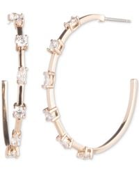 Givenchy - Gold-tone Crystal C Hoop Earrings - Lyst