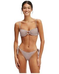 Cotton On - Ring Front Bandeau Bikini Top - Lyst