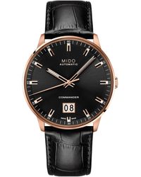 MIDO - Swiss Automatic Commander Ii Bigdate Leather Strap Watch 42mm - Lyst