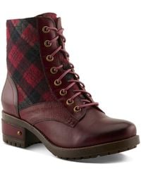 L'ARTISTE - L`artiste Marty-plaid Lace-up Boots - Lyst