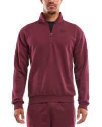 Reebok - Identity Regular-fit Quarter-zip Fleece Sweatshirt - Lyst