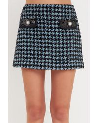 Endless Rose - Houndstooth Tweed Mini Skirt - Lyst