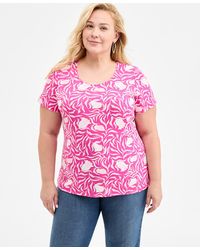 Style & Co. - Plus Size Printed Short-sleeve Top - Lyst