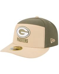 KTZ - Â Light Beige/olive Green Bay Packers Two-tone Color Pack Split Panel 59fifty Fitted Hat - Lyst