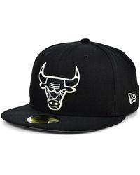 KTZ - Chicago Bulls And White Logo 59fifty Fitted Hat - Lyst