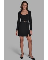 BCBGMAXAZRIA - Square Neck Corset A-line Dress - Lyst