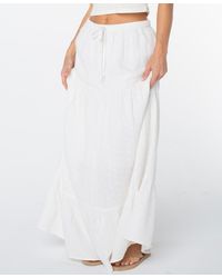 Roxy - Side Street Tiered Maxi Skirt - Lyst