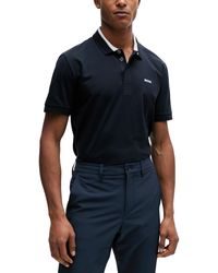 BOSS - Boss By 3d-stripe Collar Regular-fit Polo Shirt - Lyst