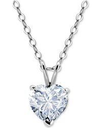 Giani Bernini - Cubic Zirconia Heart Pendant Necklace - Lyst